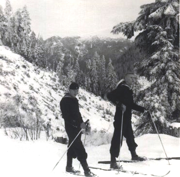 Ralph och Bo Hedlund (skribenten) p skidor i Kanada