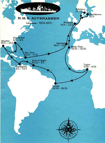 Klicka på kartan över långresan 1974-75 för att förstora!