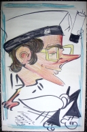 Karikatyrteckning av Stefan Leo, gjord p ett torg i Vera Cruz. Klicka fr att frstora!